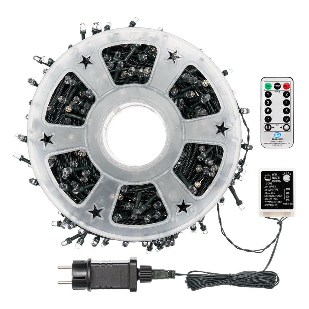 Luci di natale catena led "Diamante" 50 mt da esterno addobbi natalizi Ø 8 mm - 19