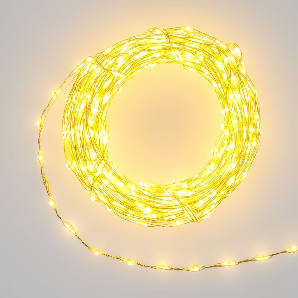 Luci di natale catena con 625 Maxi-Micro Led e filo in metallo per interno ed esterno 10 mt - 2