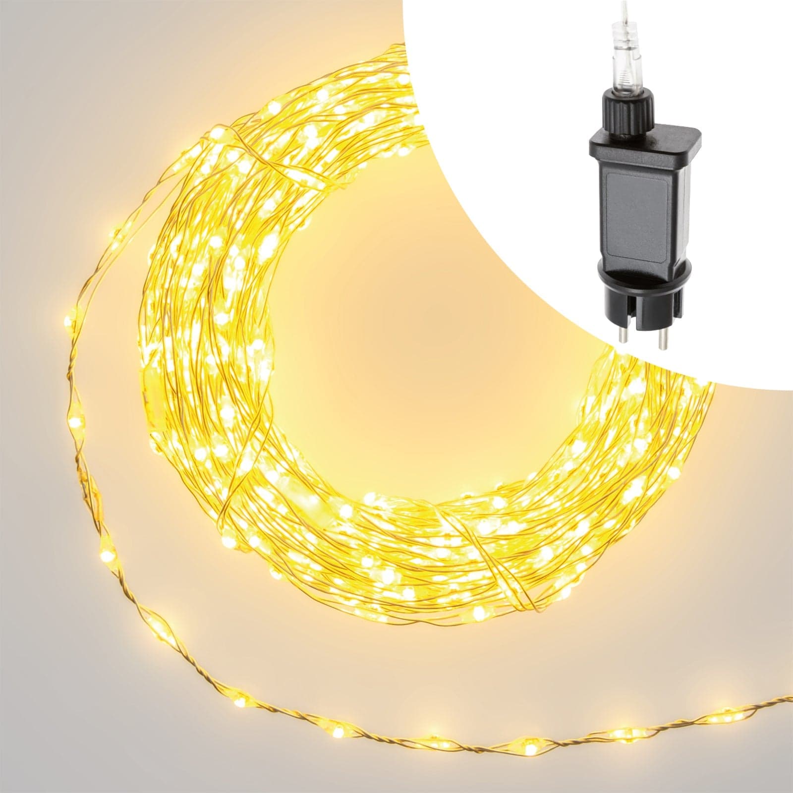 Luci di natale catena con 625 Maxi-Micro Led e filo in metallo per interno ed esterno 10 mt - 5