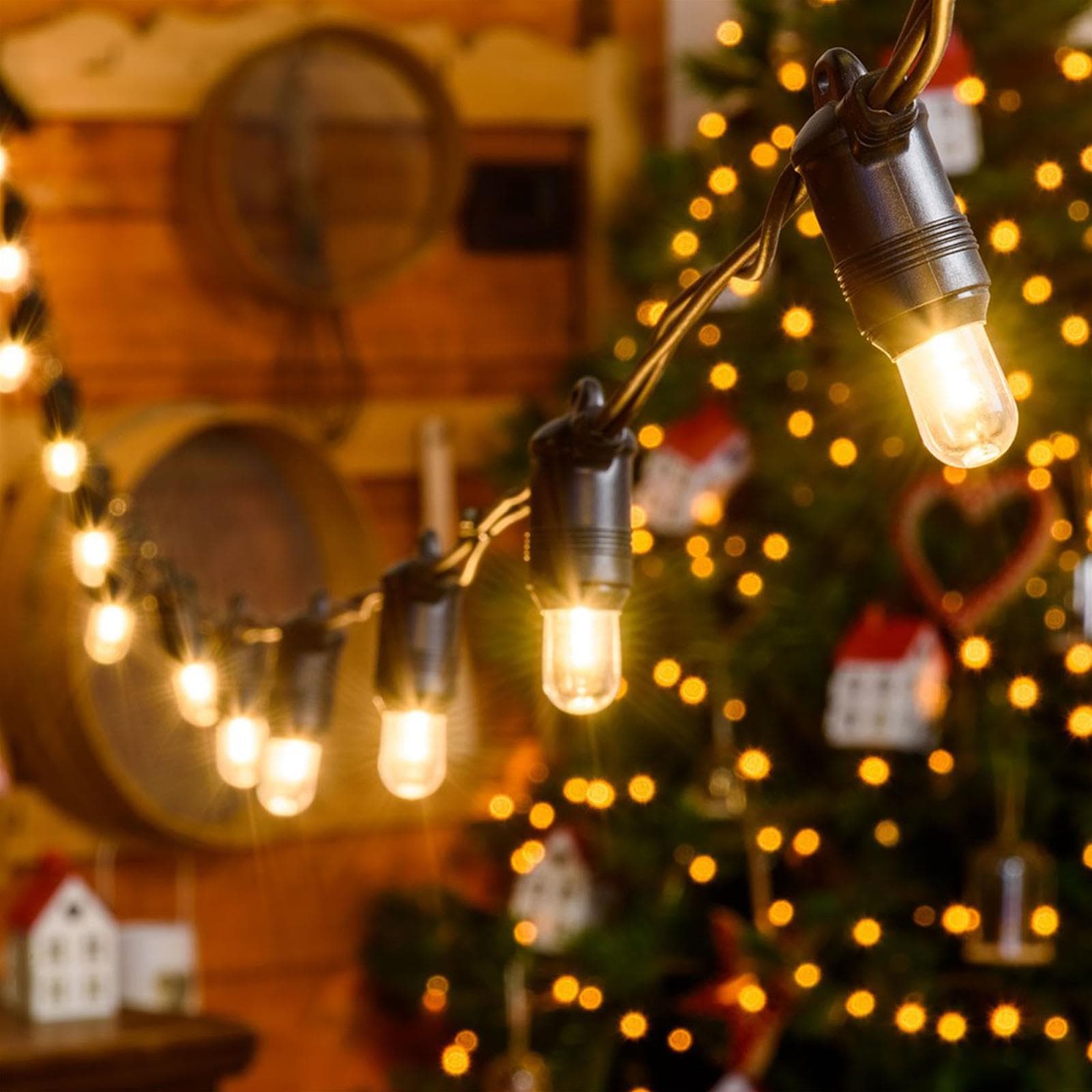 Cordoniera con 20 led da esterno per balcone e giardino decorazione nataliza 6 mt - 2