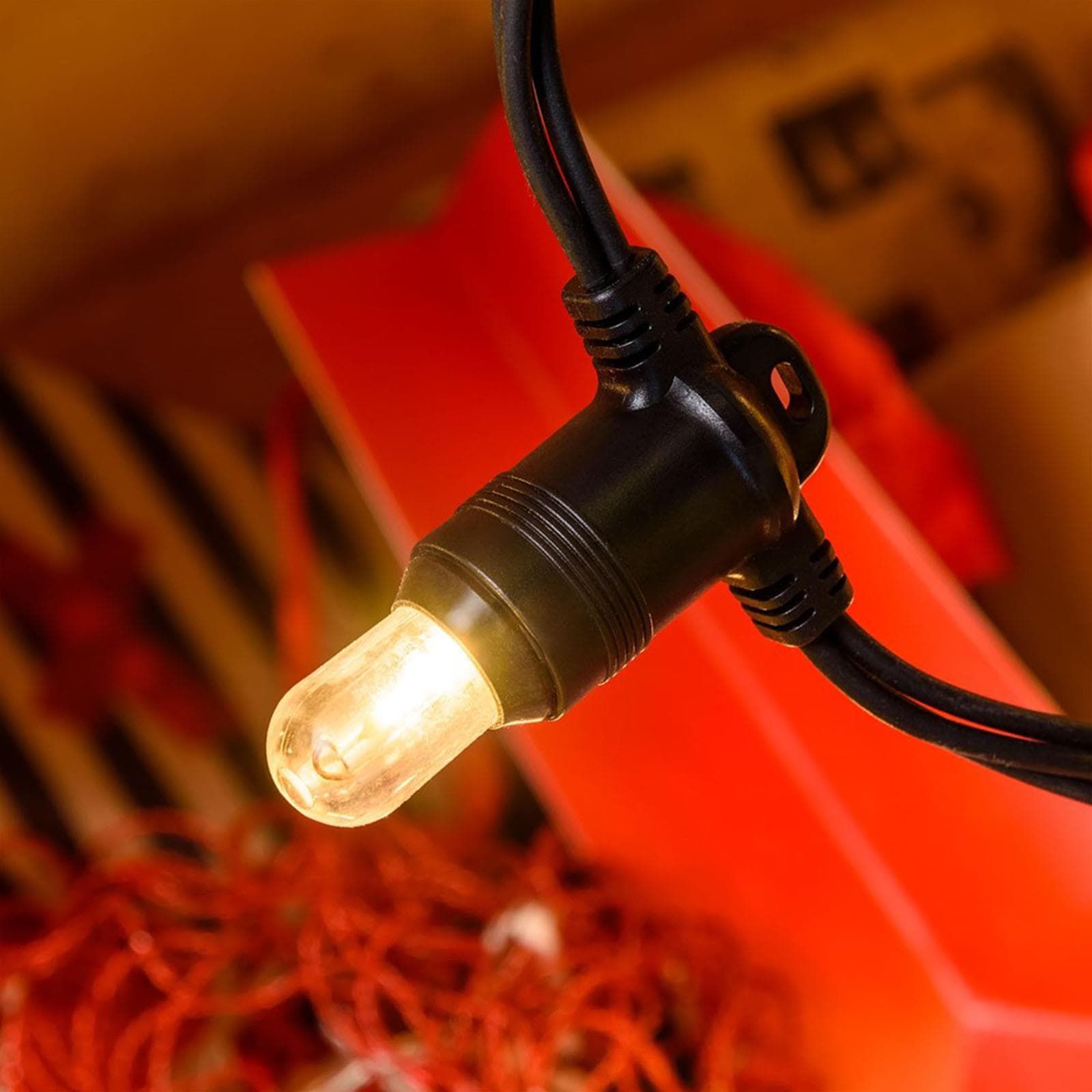 Cordoniera con 20 led da esterno per balcone e giardino decorazione nataliza 6 mt - 5