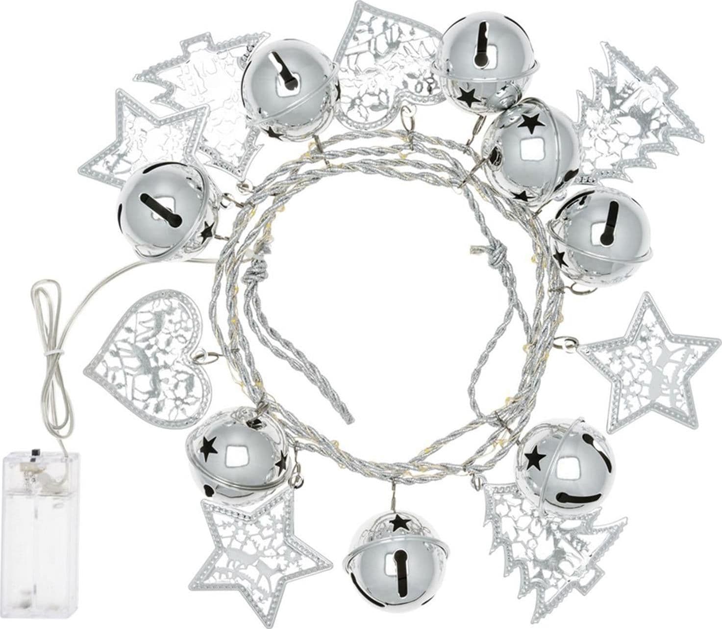 Luci di natale catena con Micro Led e filo e decori in metallo a batteria per interno - 3