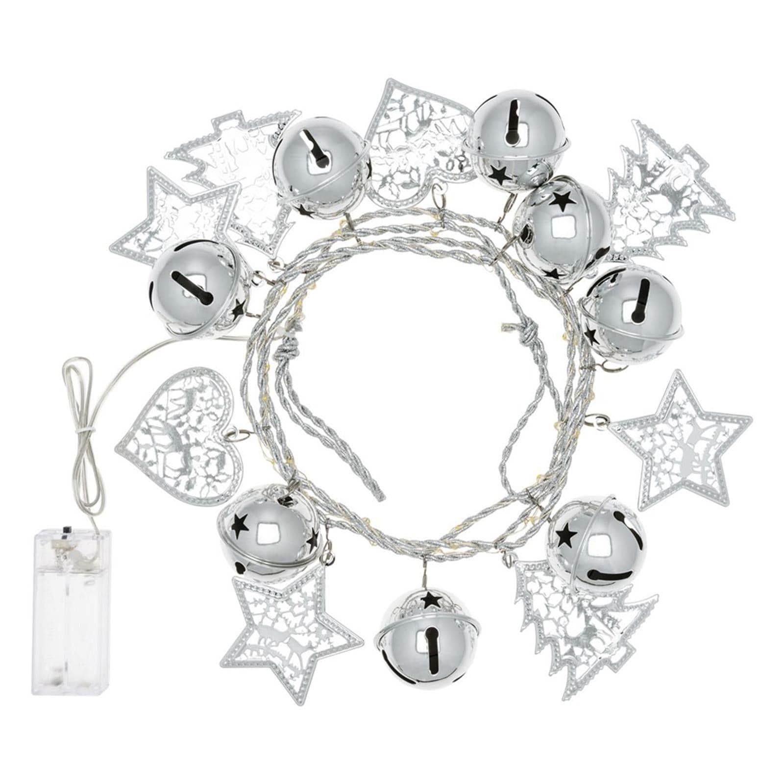 Luci di natale catena con Micro Led e filo e decori in metallo a batteria per interno - 3