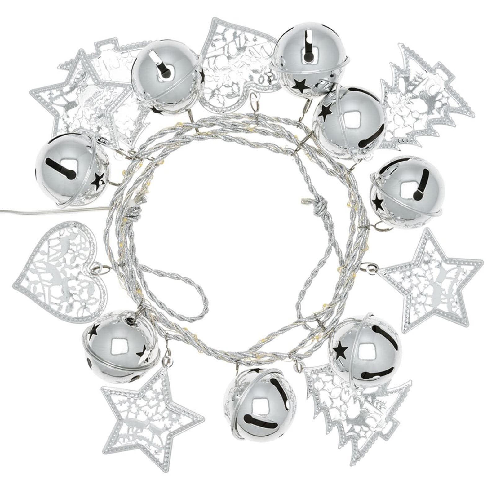 Luci di natale catena con Micro Led e filo e decori in metallo a batteria per interno - 4