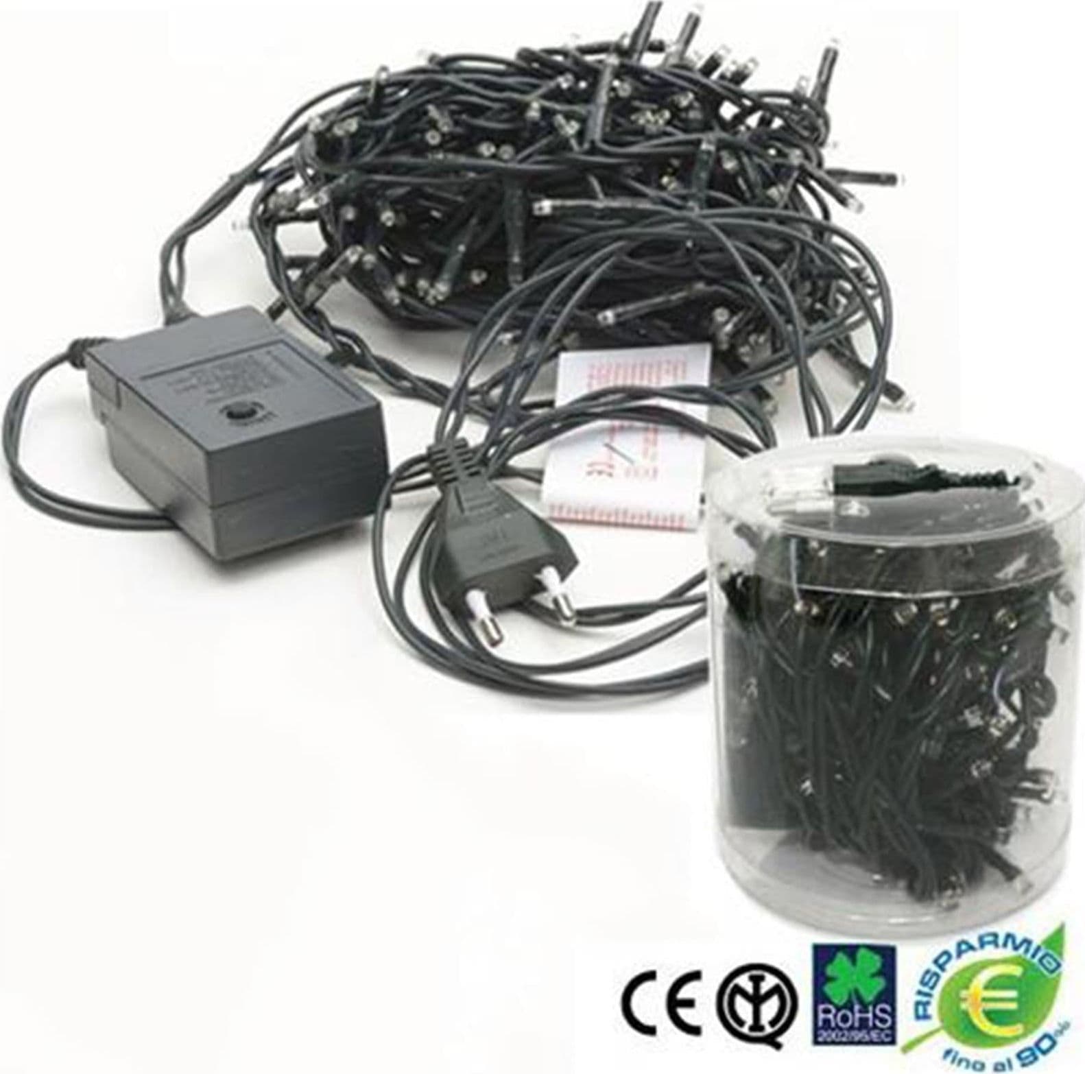 Catena luminosa mini lucciole 300 lampadine luce calda per albero di natale addobbi - 3