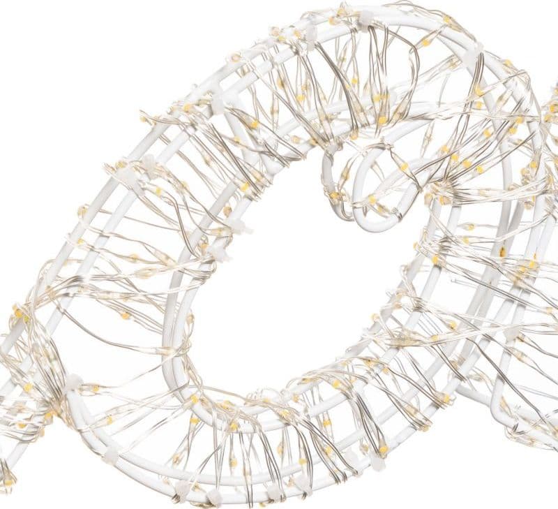 Buon Natale 3D con MicroLed bianco caldo e bianco Ø 1,5 mm per decorazioni natalizie - 4