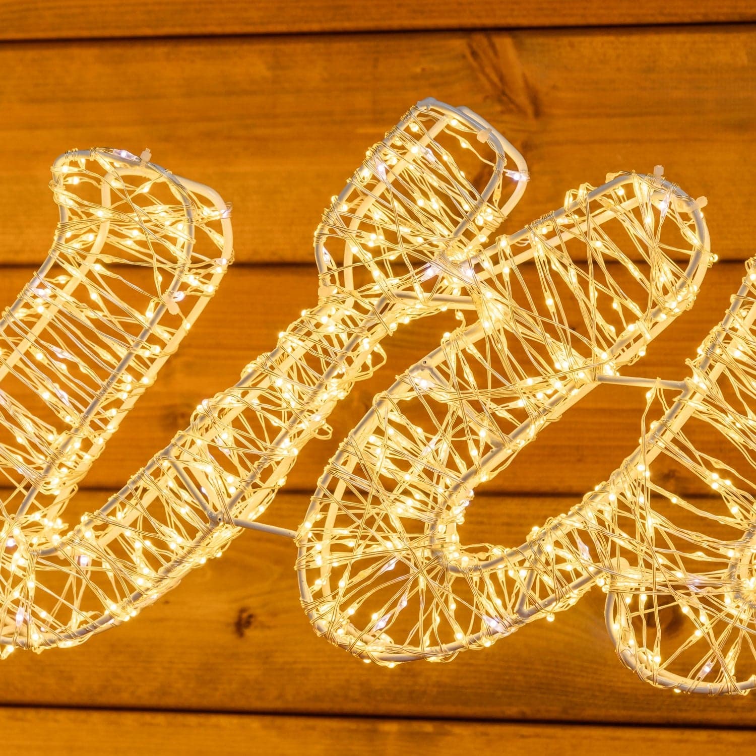 Auguri 3D con MicroLed bianco caldo e bianco Ø 1,5 mm per decorazioni natalizie - 2