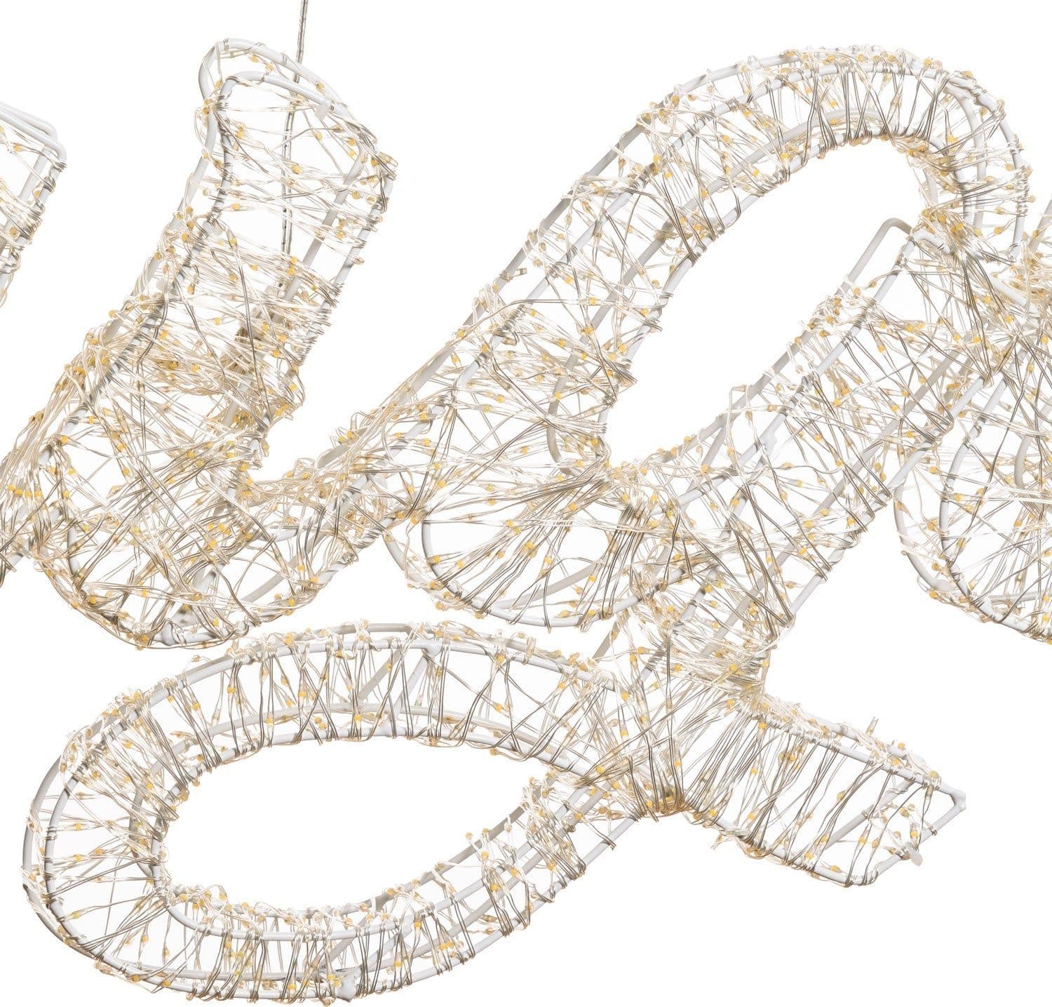 Auguri 3D con MicroLed bianco caldo e bianco Ø 1,5 mm per decorazioni natalizie - 6