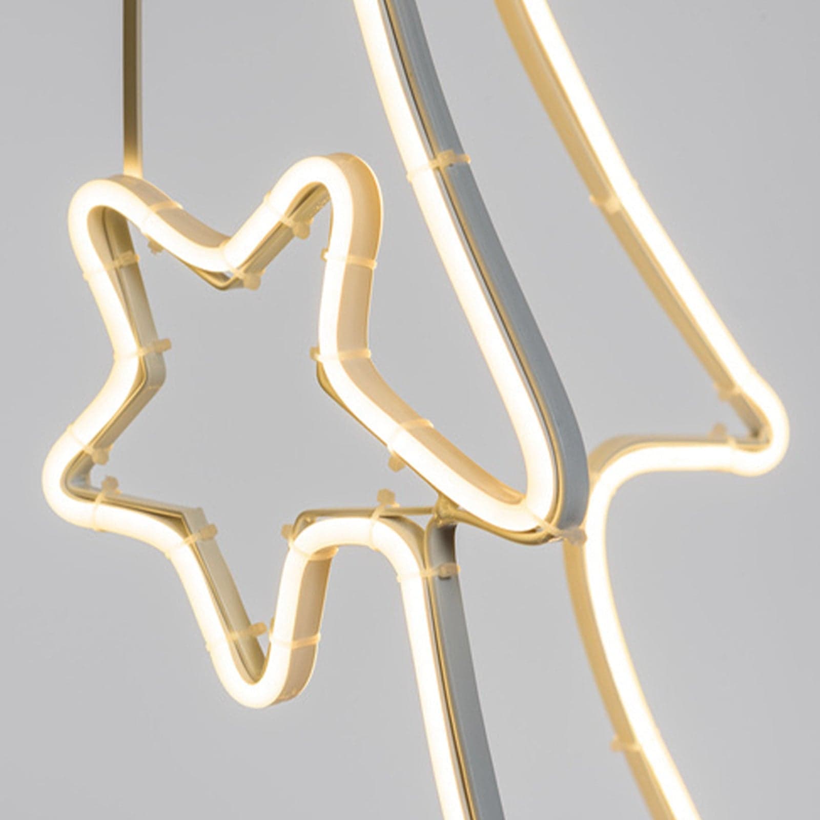 Albero Natale 2D/3D bifacciale, con stelline, 960 Led bianco caldo h 145 cm - 3
