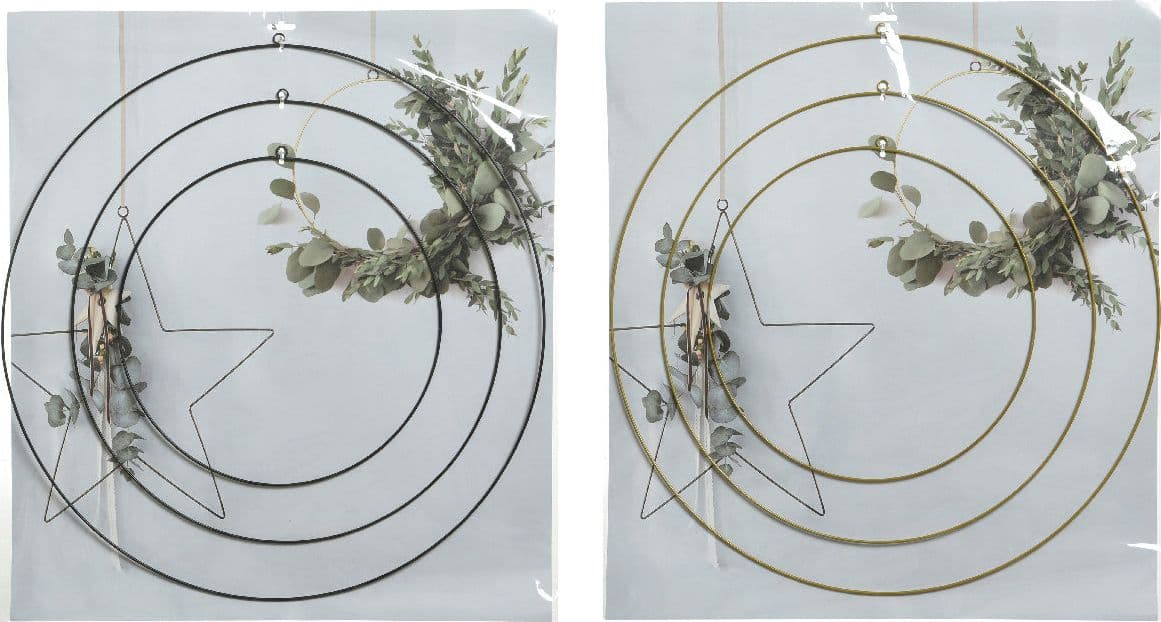 Cerchio decorativo in metallo decorazione natalizia da interno e esterno - 6