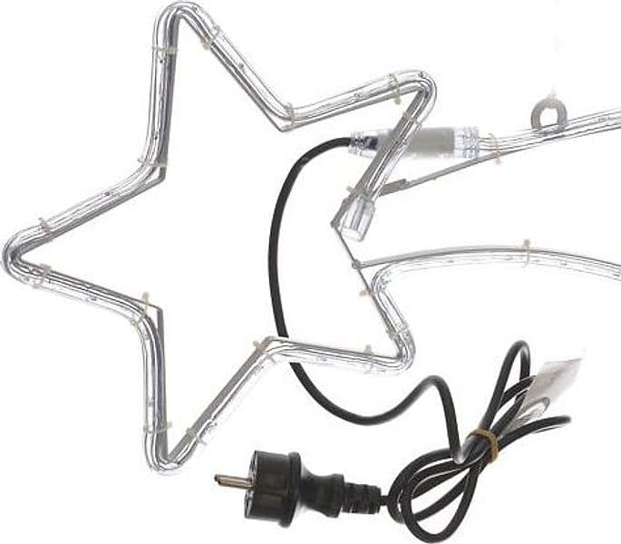 Stella cometa con tubo a Led Luce Calda decorazione natalizia da esterno 64 cm - 5