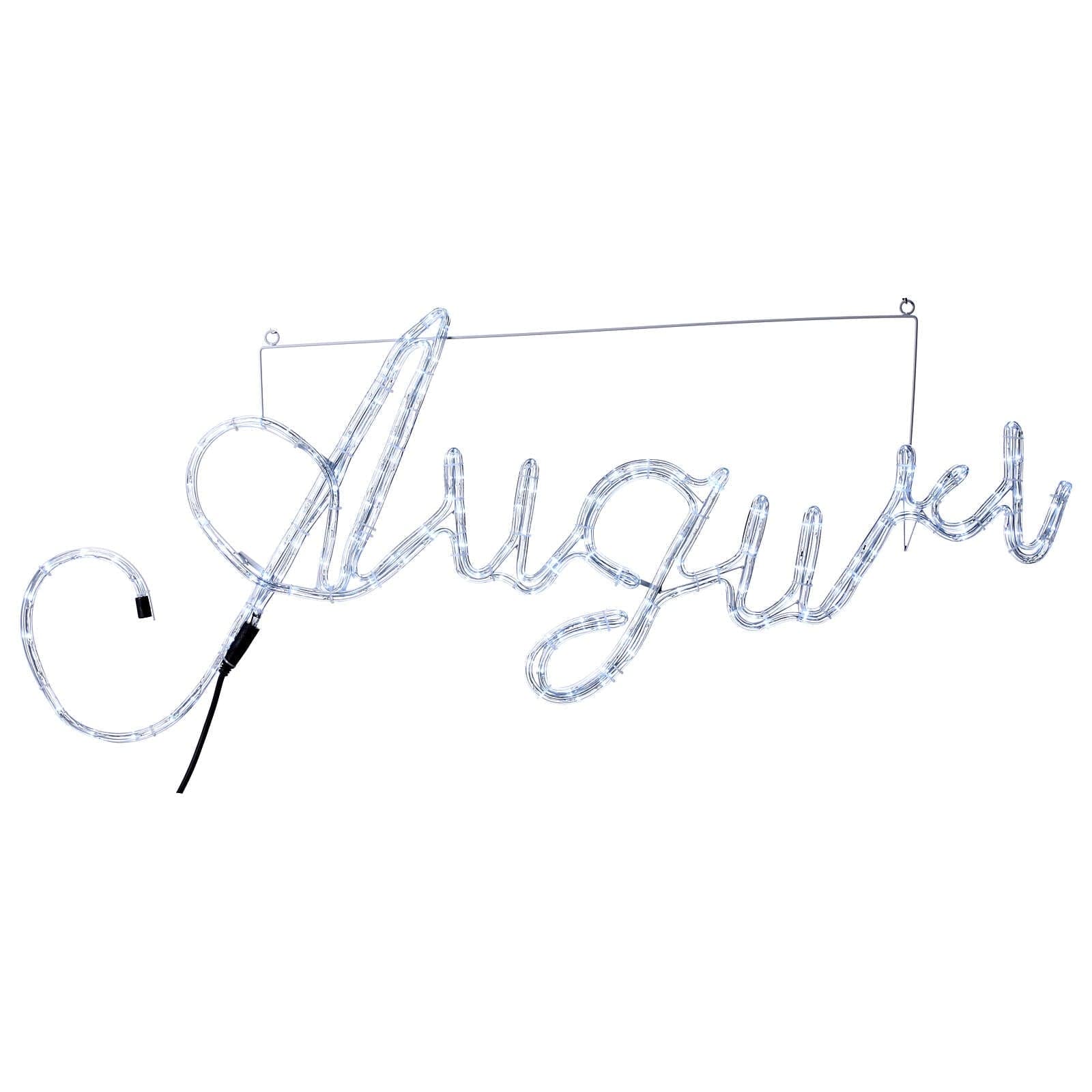Decorazione luminosa a led scritta auguri luce di natale da esterno 125 cm - 2