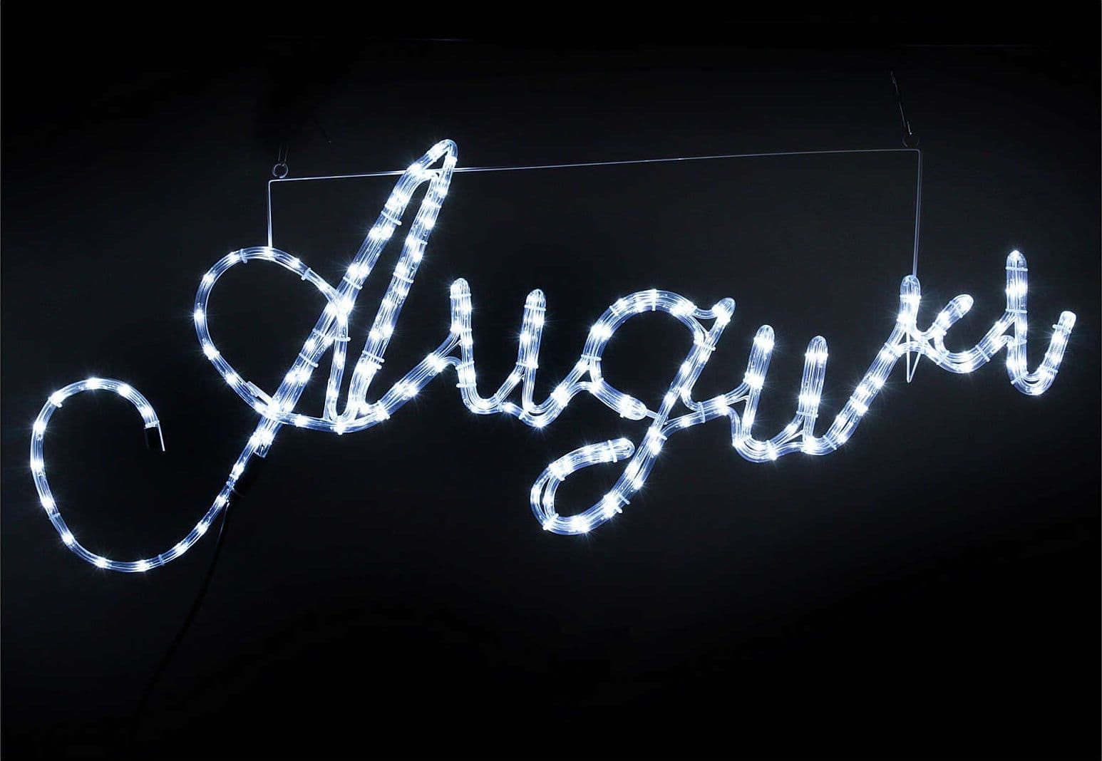 Decorazione luminosa a led scritta auguri luce di natale da esterno 125 cm - 3