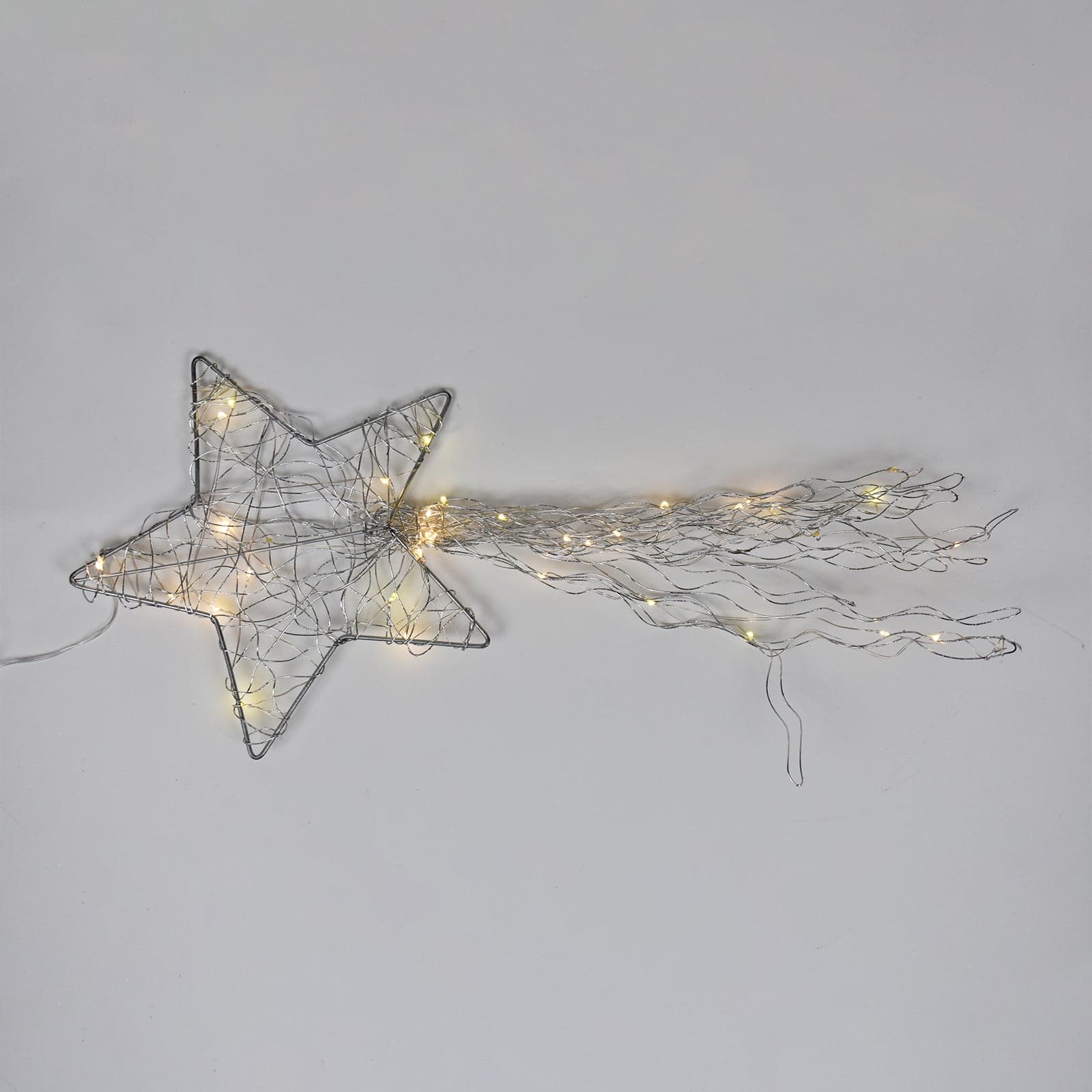 Stella cometa con Riccioli e 35 luci a nanoled decorazione natalizia da 60 cm - 2