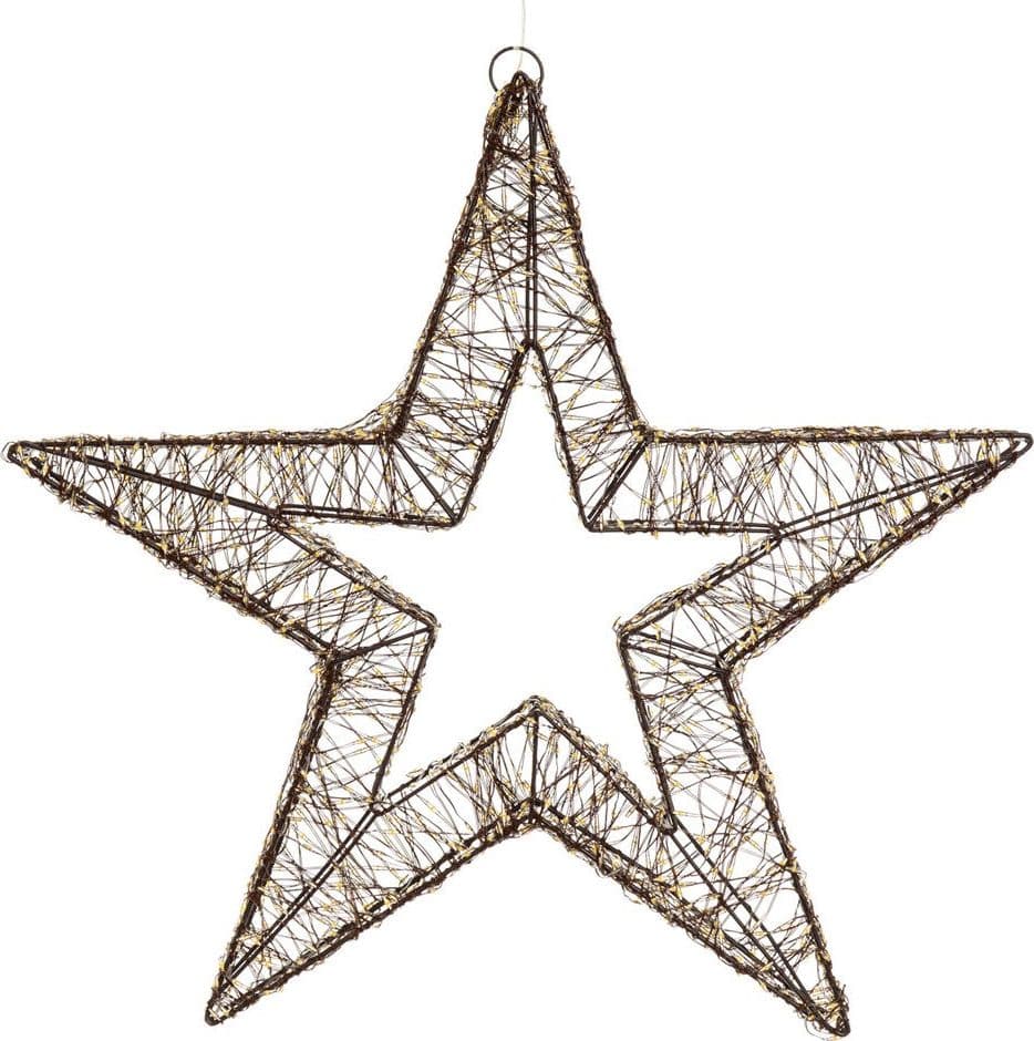 Decorazione luminosa stella natale con microled copper per addobbi natalizi - 2