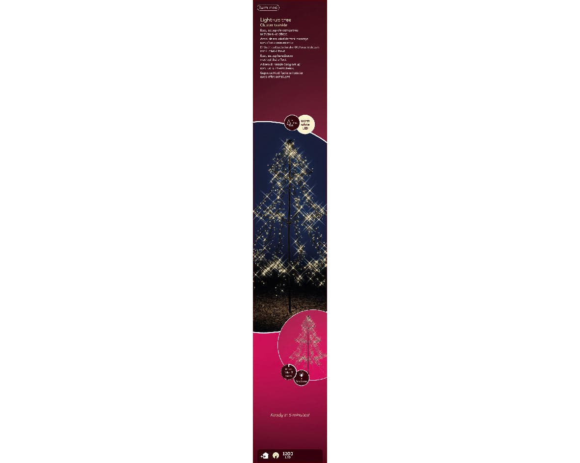 Figura luminosa Albero luminoso con led a luce bianco caldo 8 funzioni in acrilico - 2