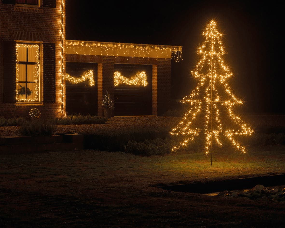 Figura luminosa Albero luminoso con led a luce bianco caldo 8 funzioni in acrilico - 11