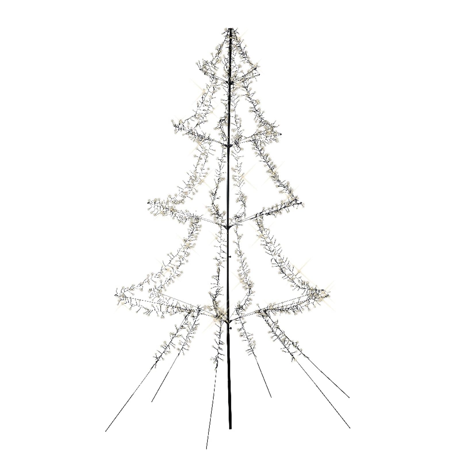 Figura luminosa Albero luminoso con led a luce bianco caldo 8 funzioni in acrilico - 4