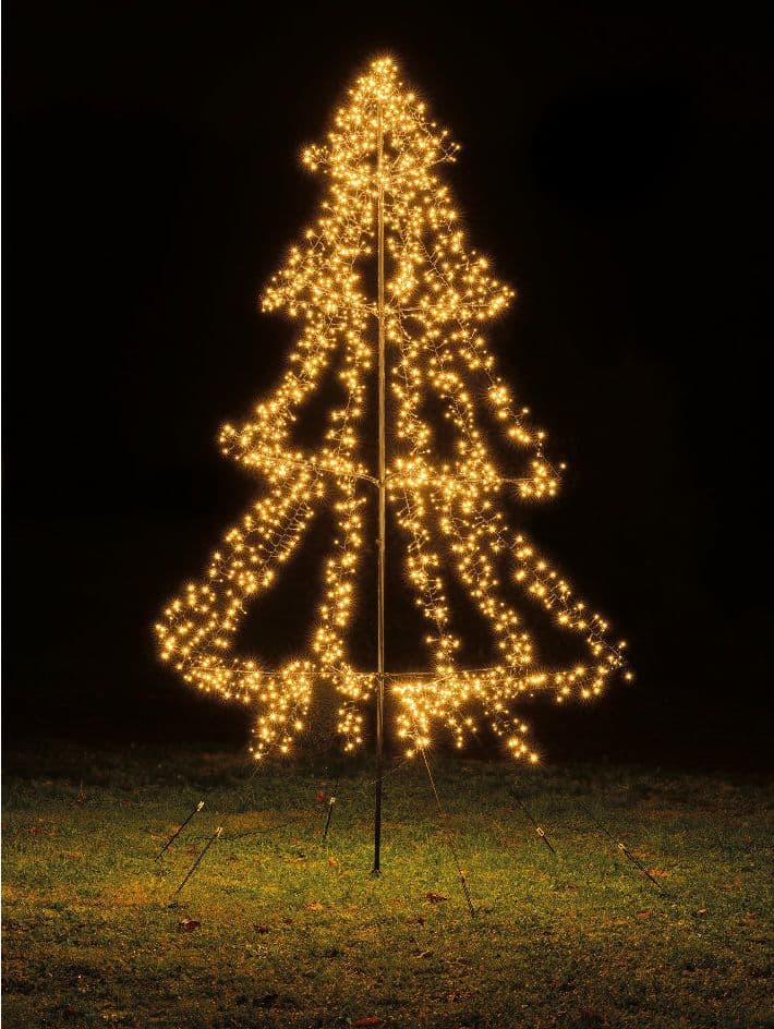 Figura luminosa Albero luminoso con led a luce bianco caldo 8 funzioni in acrilico - 5