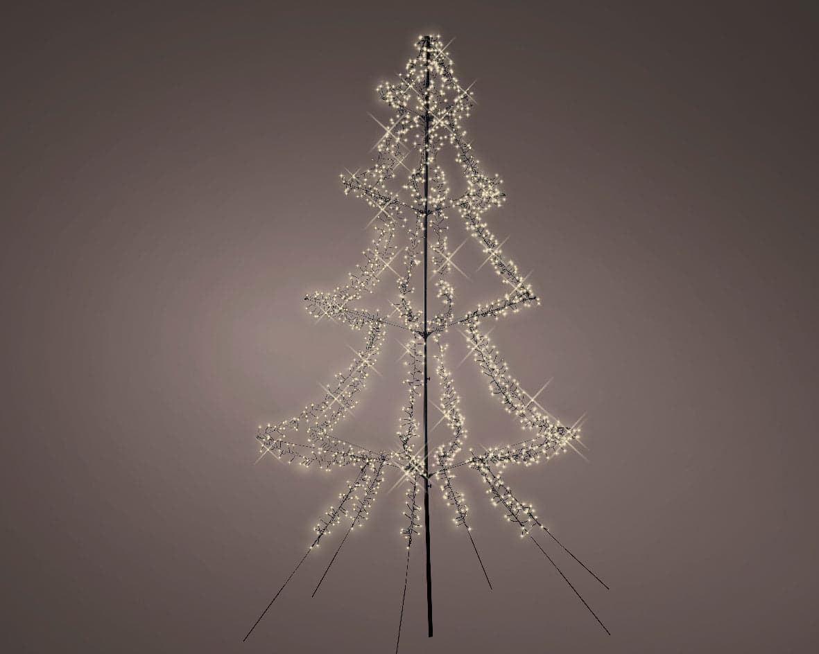Figura luminosa Albero luminoso con led a luce bianco caldo 8 funzioni in acrilico - 8