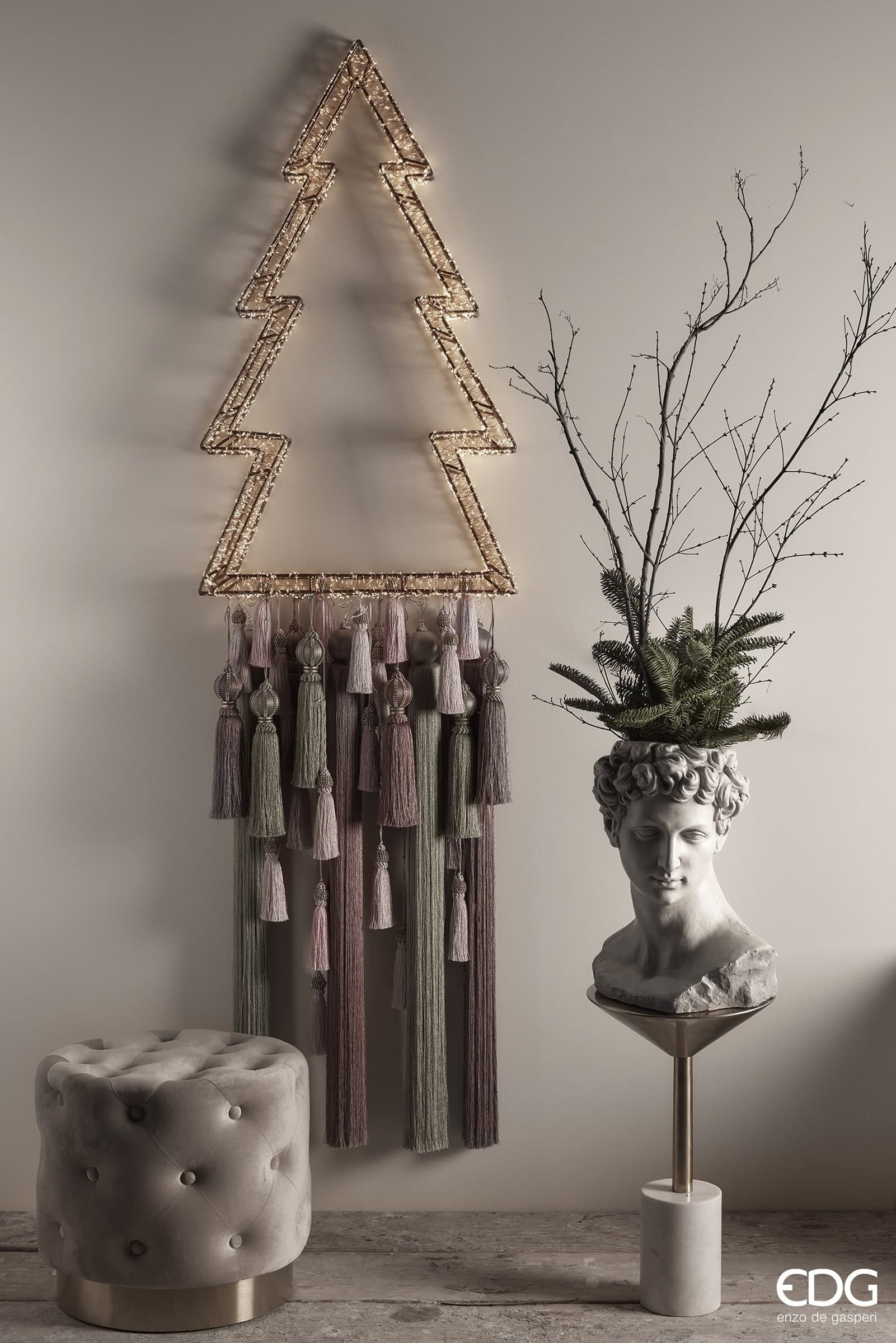 Figura luminosa "Pino" con microled a luce calda decorazione natalizia - 3