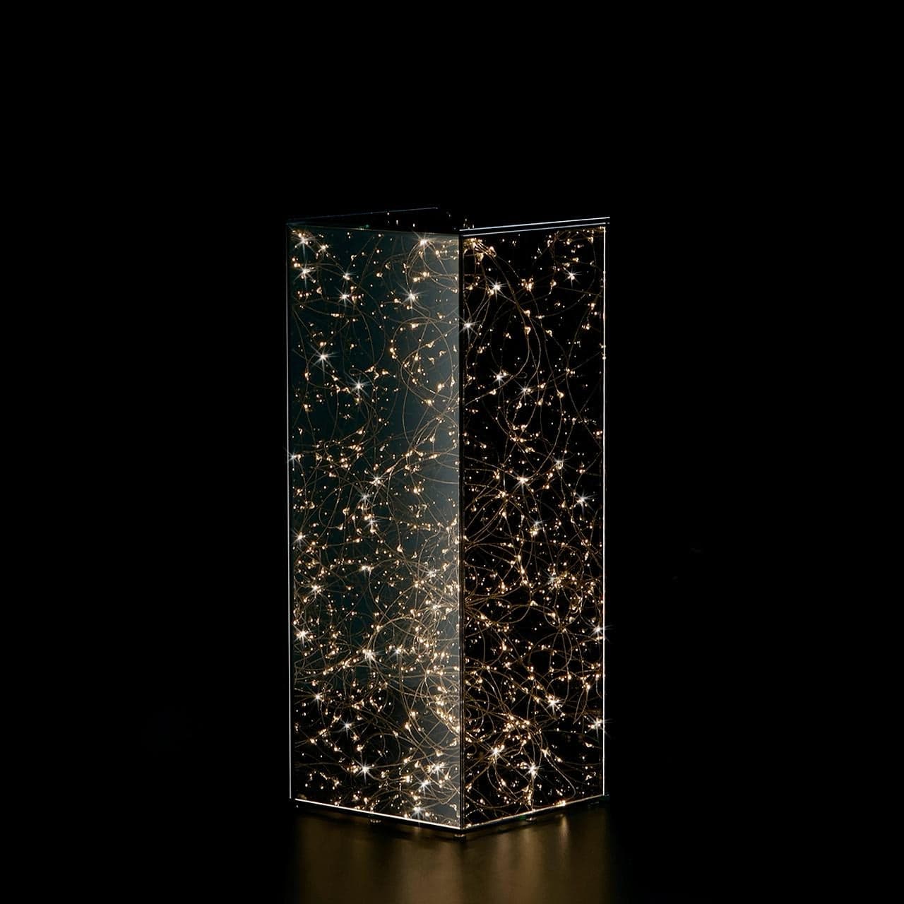 Teca parallelepipedo luminosa con LED a luce calda decorazione per interno - 3