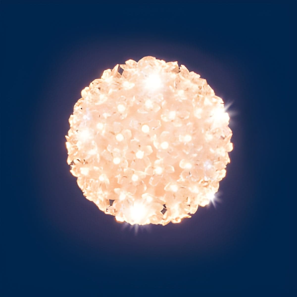 Palla decorativa luminosa con 50 led a luce fissa natalizia da Ø 12 cm - 2