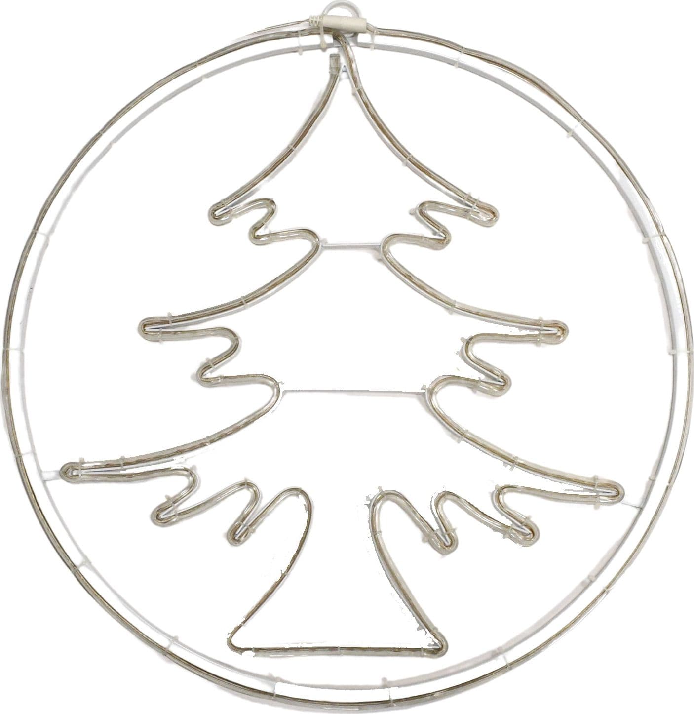 Albero di natale luminoso effetto neon con led bifacciale addobbi natalizi per esterno - 2