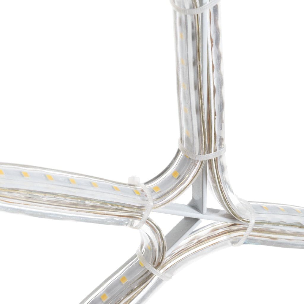 Fiocco di neve in tubo ultraluminoso con 576 led a luce bianco freddo da Ø70cm - 5