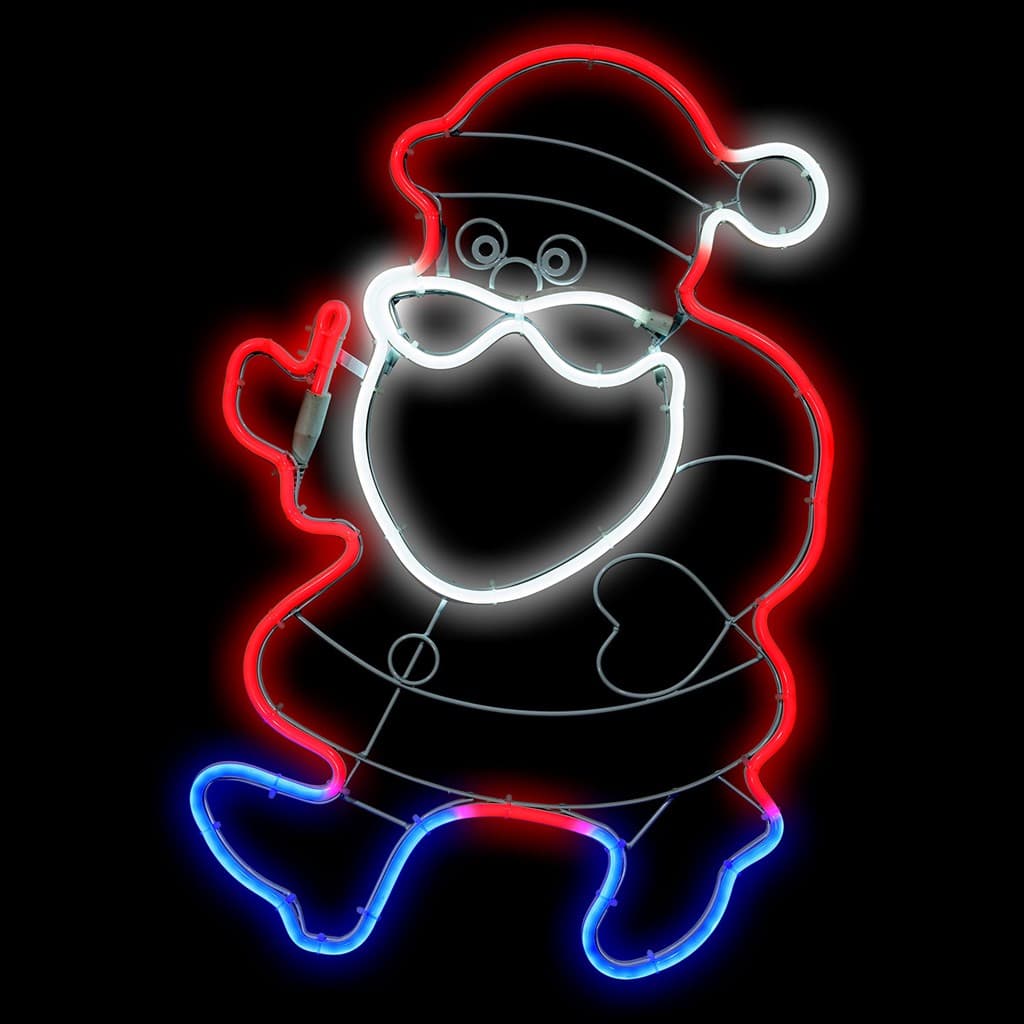 Figura luminosa "Babbo Natale" con luce a neon bifacciale decorazione da 57 cm - 2