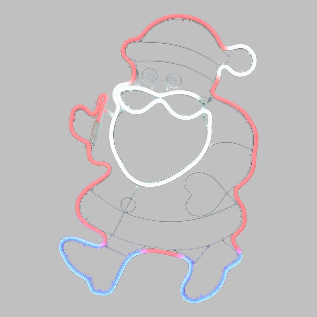 Figura luminosa "Babbo Natale" con luce a neon bifacciale decorazione da 57 cm - 3