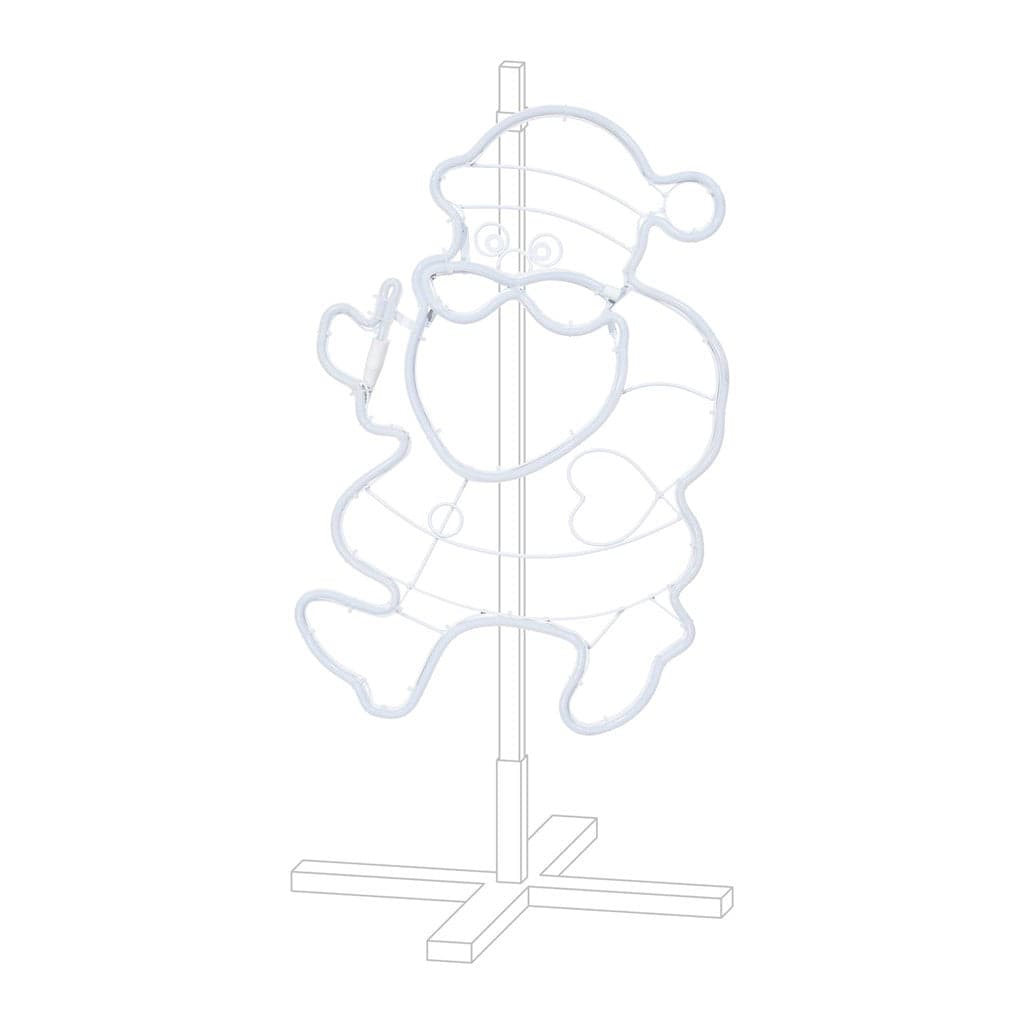 Figura luminosa "Babbo Natale" con luce a neon bifacciale decorazione da 57 cm - 5