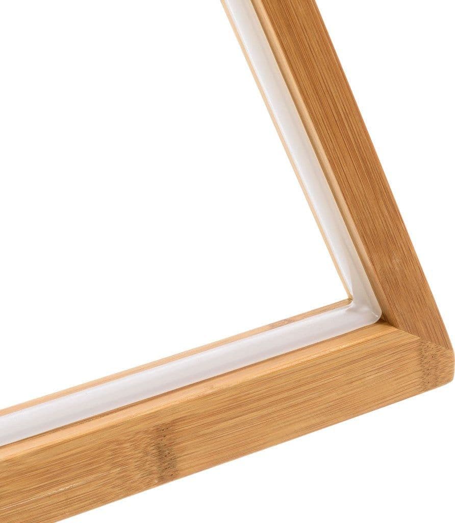 Abete triangolare luminoso con led bianco caldo e base in legno decorazione natalizia - 7