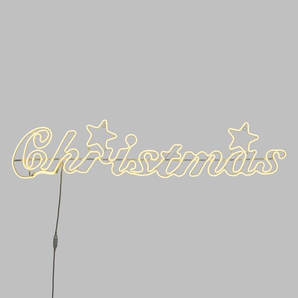 Scritta luminosa "Christmas" in tubo effetto neon con 1200 led bianco caldo - 2