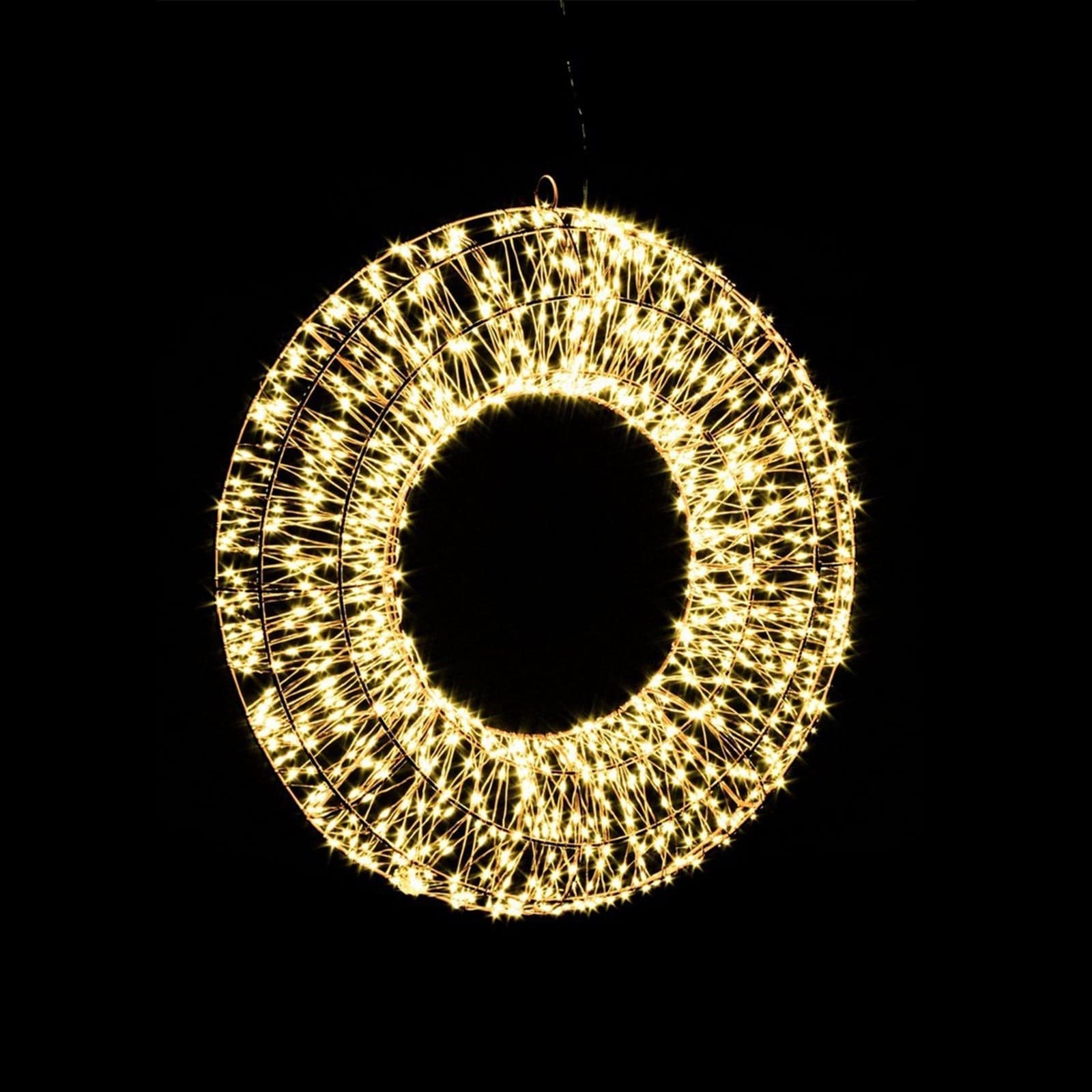 Corona di metallo "Classic" Luminosa a led con nanoled per  Interno con filo di Rame - 2