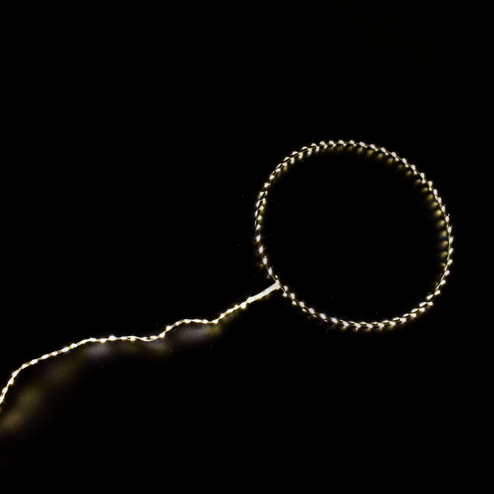 Cerchio luminoso in metallo con micro led decorazione natalizia da esterno - 2