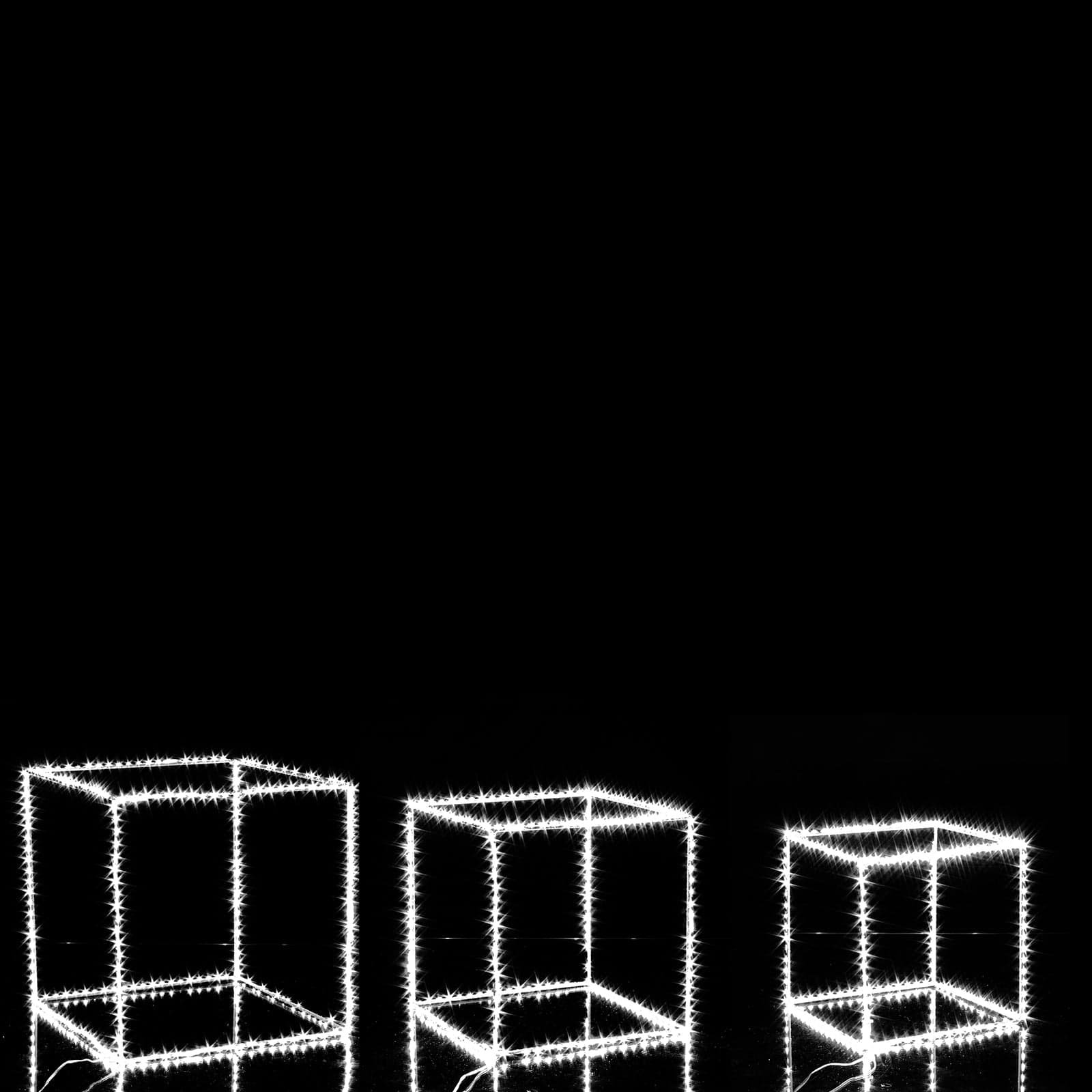 Set di 3 cubi decorazione natalizia uso interno luce per natale con 820 microled - 4