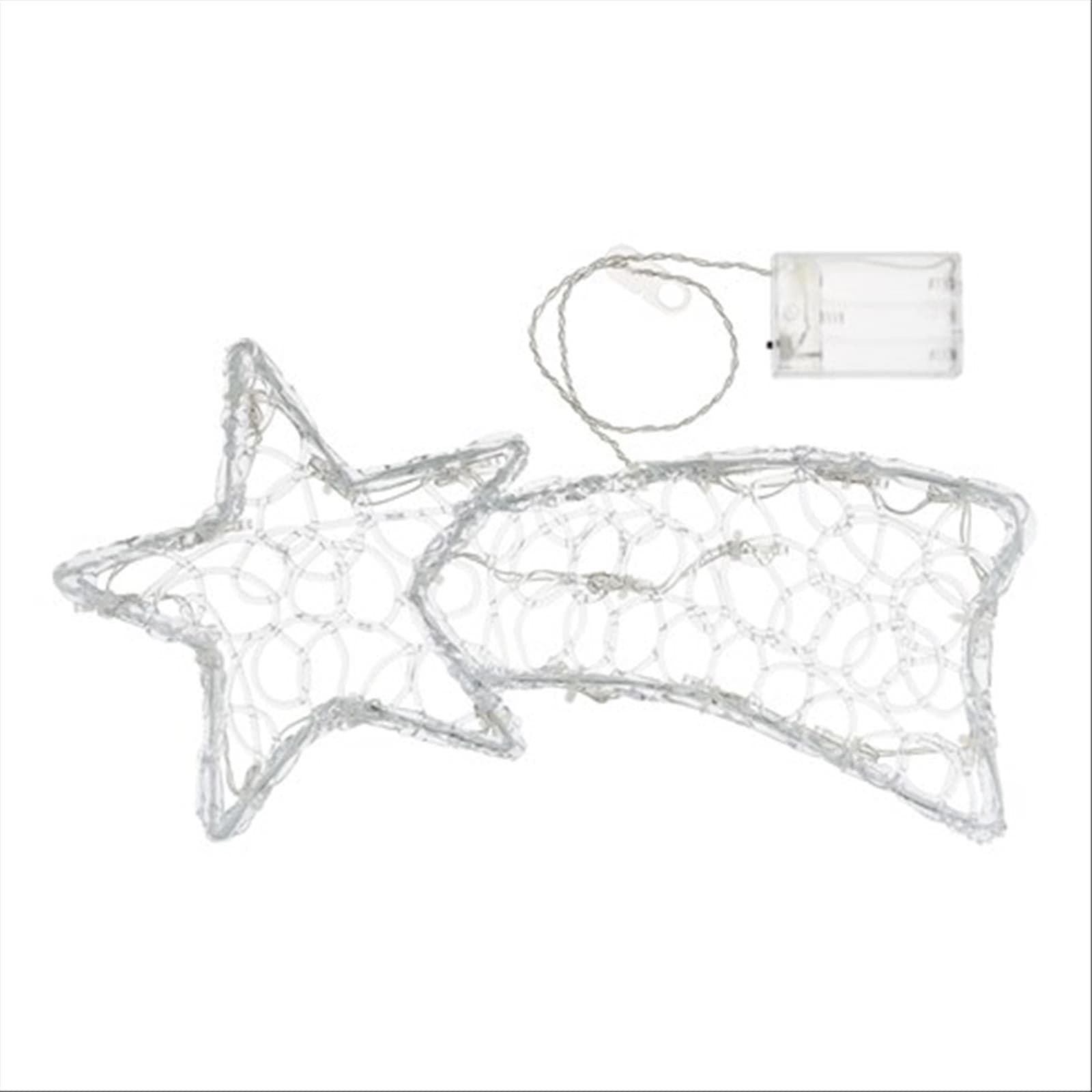Stella cometa in acrilico a led effetto gel decorazione natalizia - 3