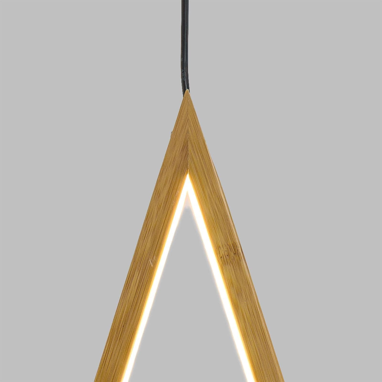 Stella sospesa in legno a led ø 55 cm decorazioni natalizie da interno luce calda - 5