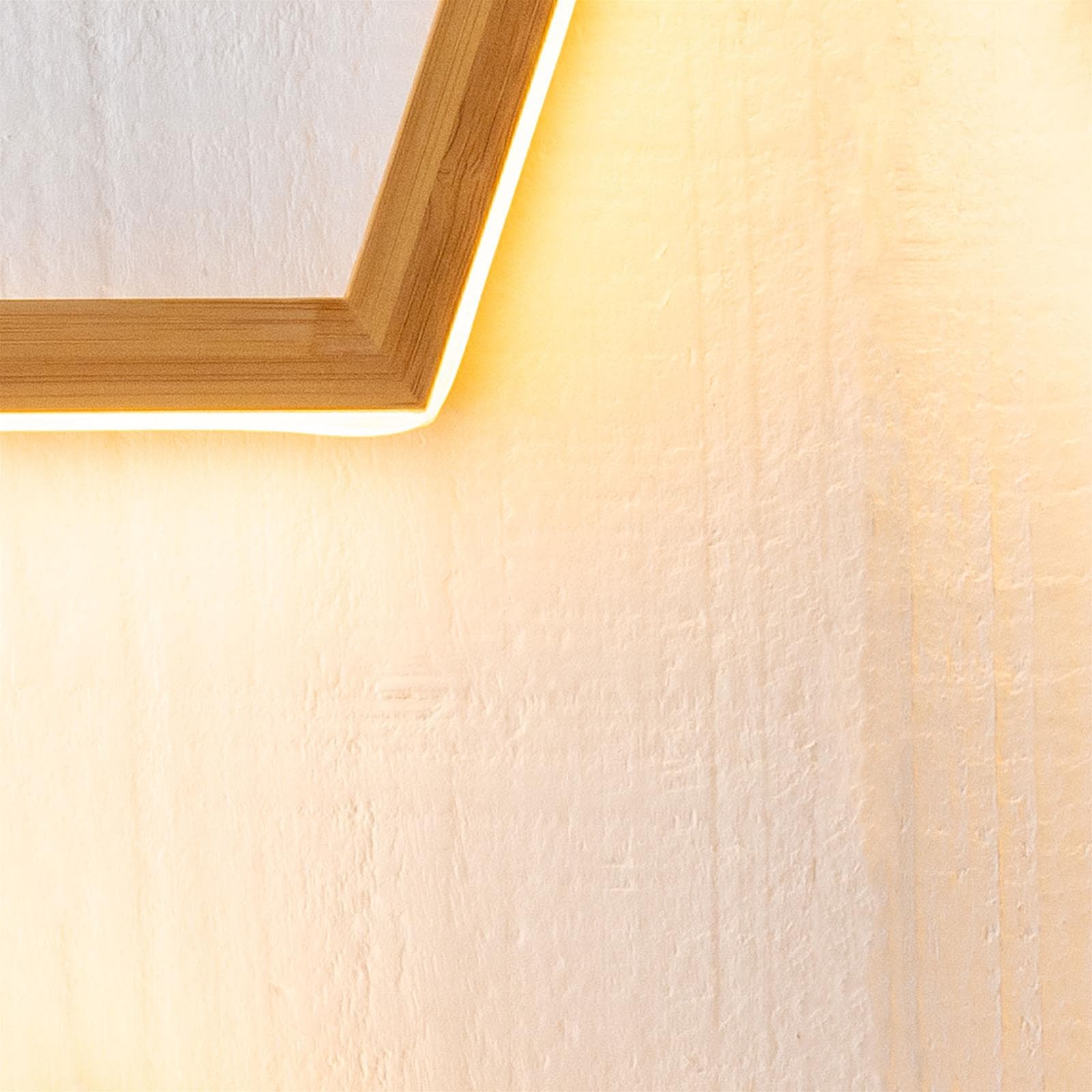 Stella sospesa in legno a led ø 55 cm decorazioni natalizie da interno luce calda - 6