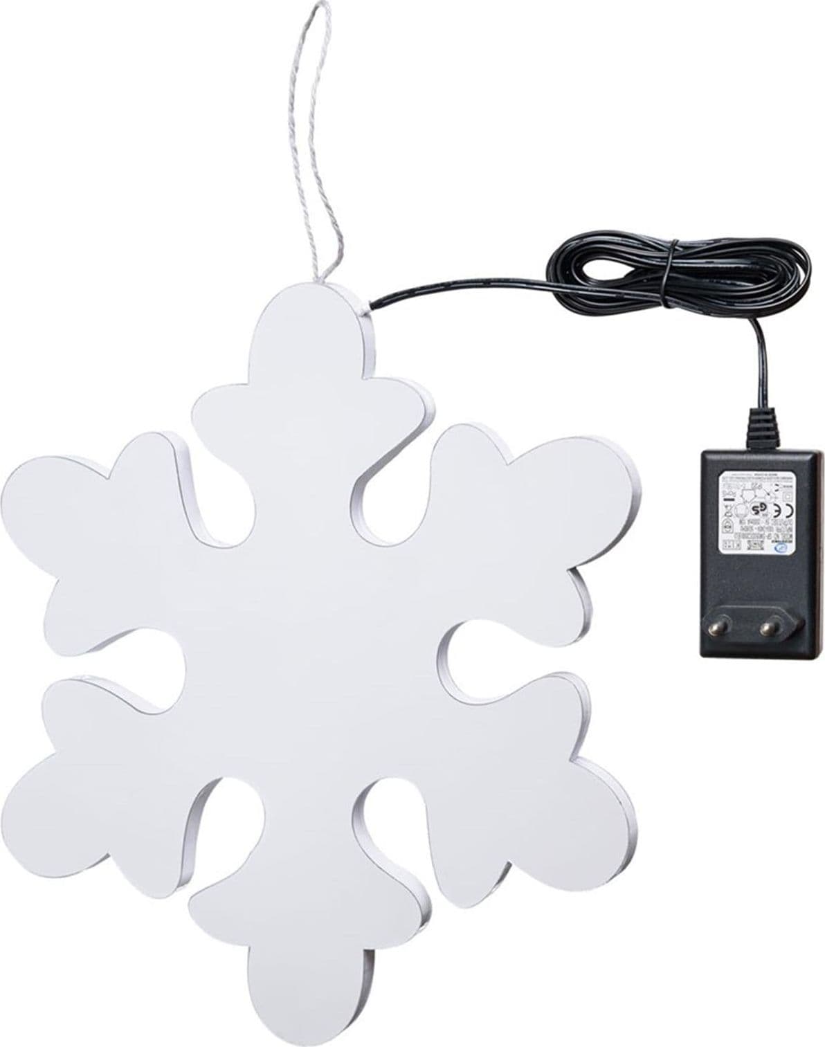 Fiocco di neve effetto specchio a led ø 30 cm decorazioni natalizie da interno - 4