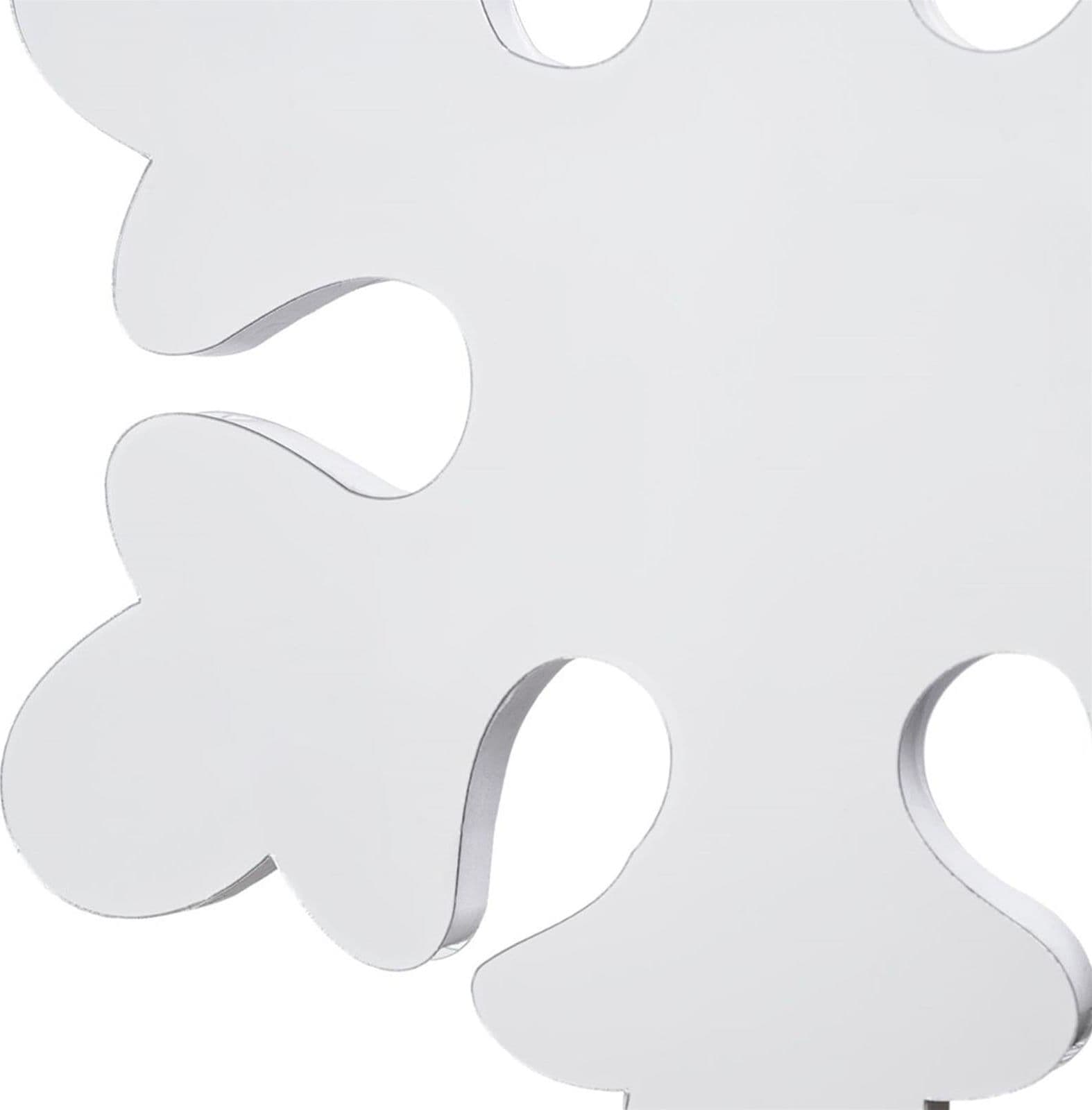 Fiocco di neve effetto specchio a led ø 30 cm decorazioni natalizie da interno - 5