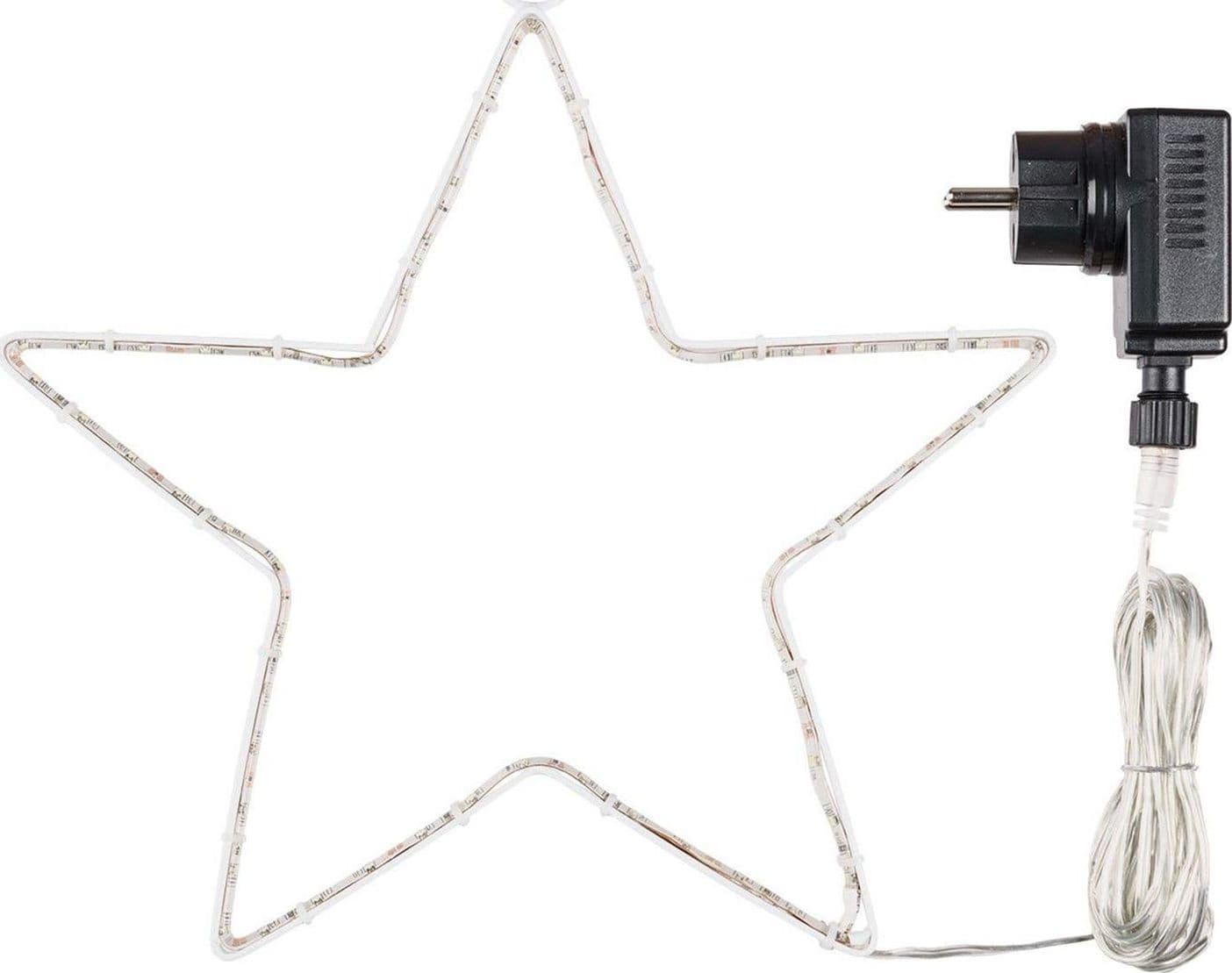 Decorazione luminosa stella di natale 60 cm con strip led 150 per esterno addobbi natalizi - 3