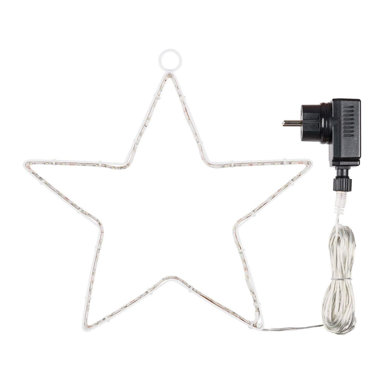 Decorazione luminosa stella di natale 60 cm con strip led 150 per esterno addobbi natalizi - 3