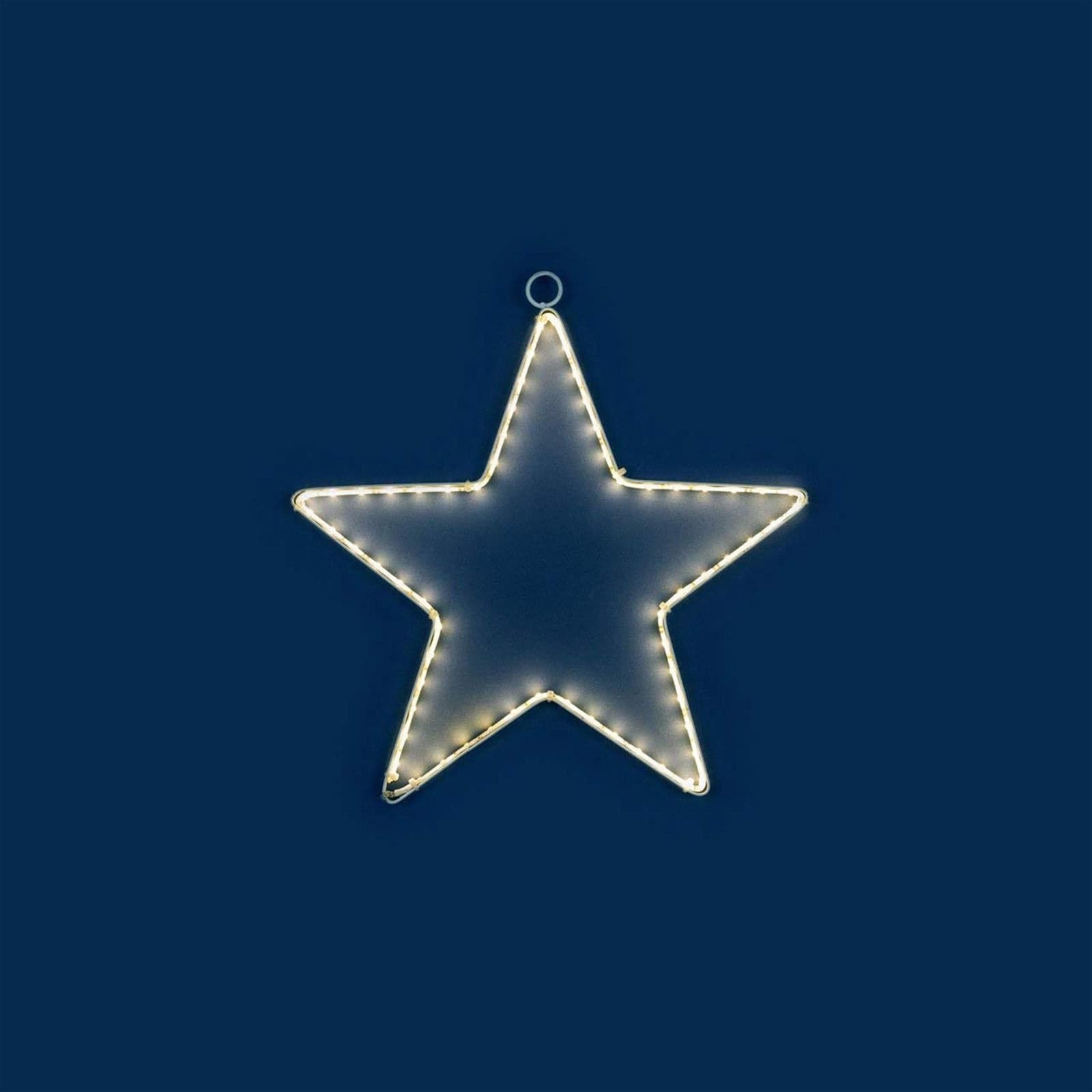 Decorazione luminosa stella di natale 60 cm con strip led 150 per esterno addobbi natalizi - 5