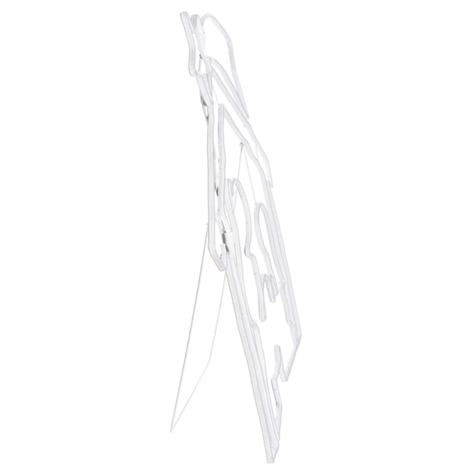 Natività a led bifacciale decorazione natalizia effetto neon da esterno h 115 cm - 4