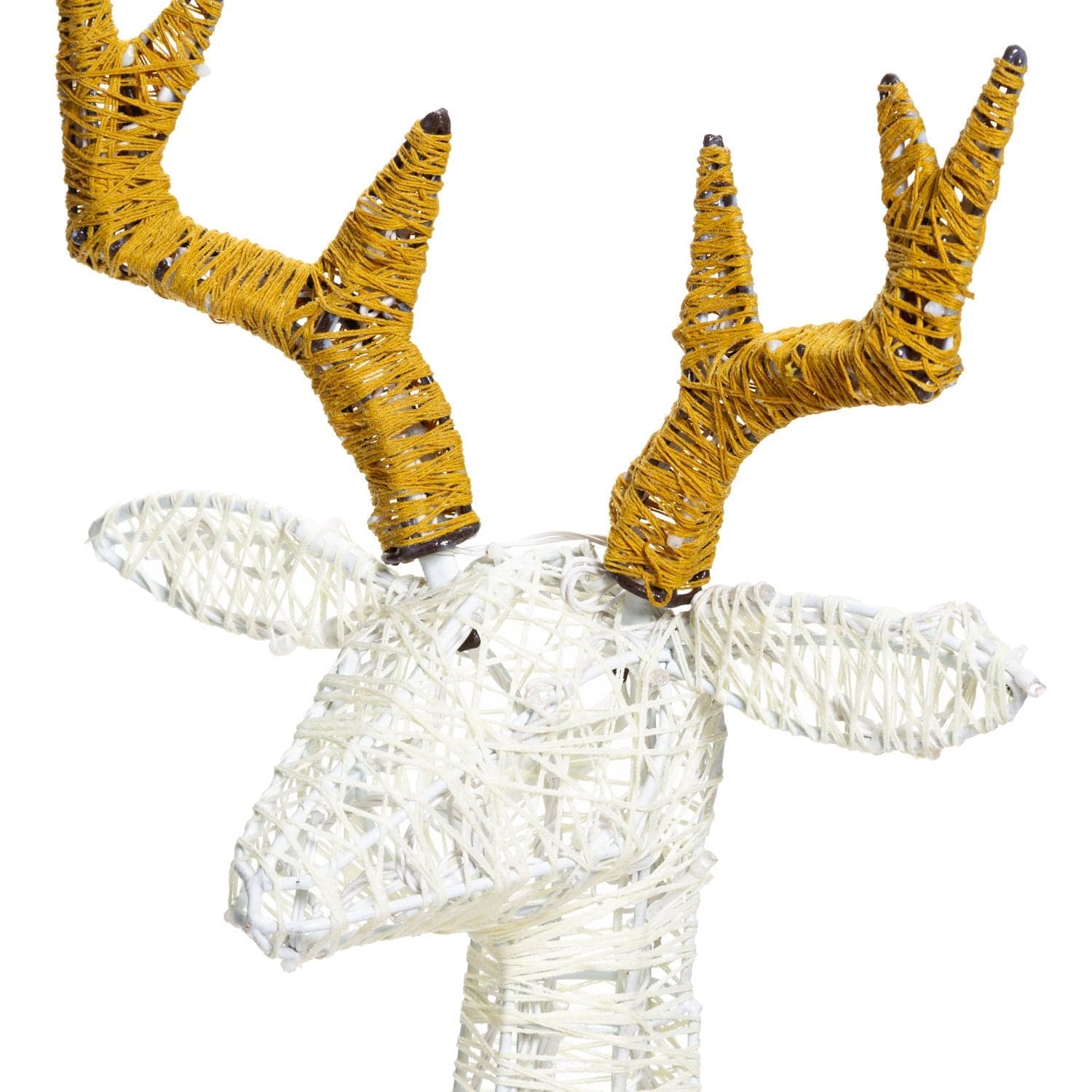 Renna Cream & Brown con zampa alzata, led bianco extra caldo - 9