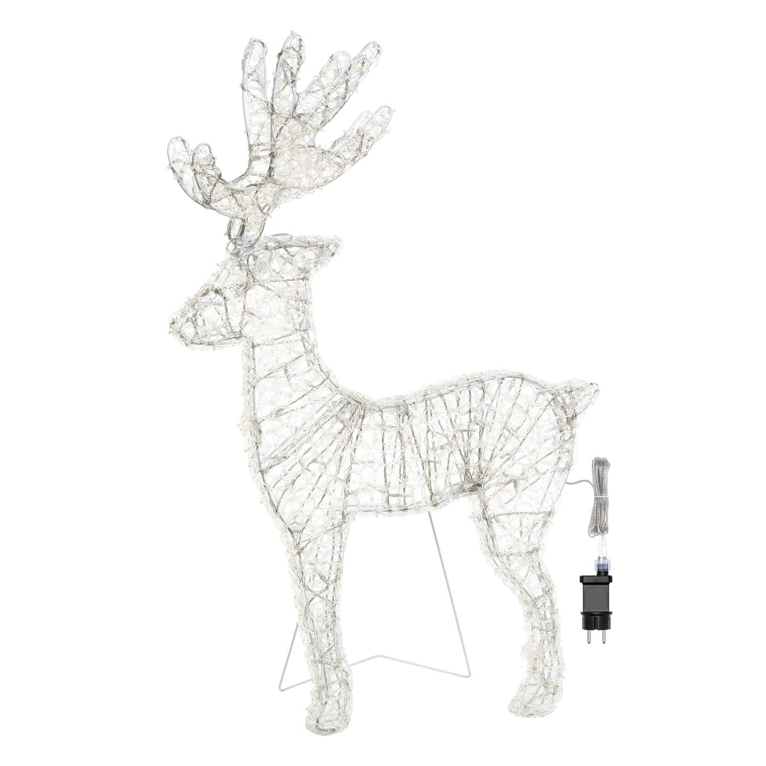 Decorazione natalizia "Renna" 3D con led bianco per uso interno ed esterno - 2