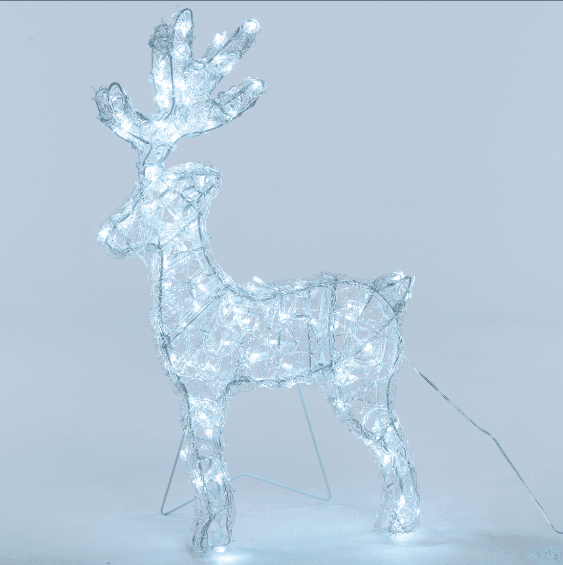 Decorazione natalizia "Renna" 3D con led bianco per uso interno ed esterno - 6