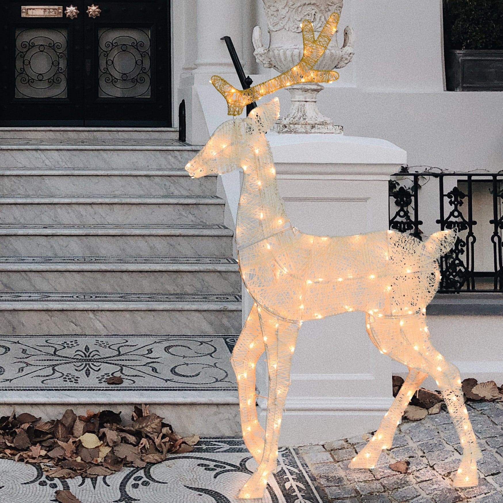 Renna luminosa in Piedi 2D, decorazione natalizia da esterno a led - 2